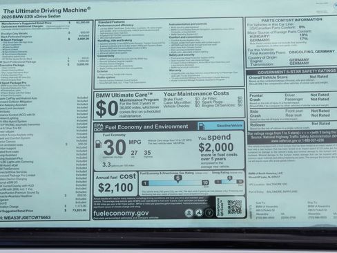 Used 2026 BMW 530i xDrive w/ Executive Package AWD/4WD image 2
