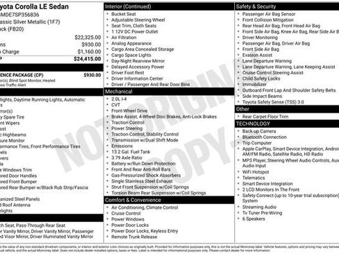 Used 2025 Toyota Corolla LE w/ Convenience Package FWD image 1