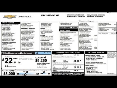 Used 2024 Chevrolet Tahoe RST w/ Luxury Package image 3