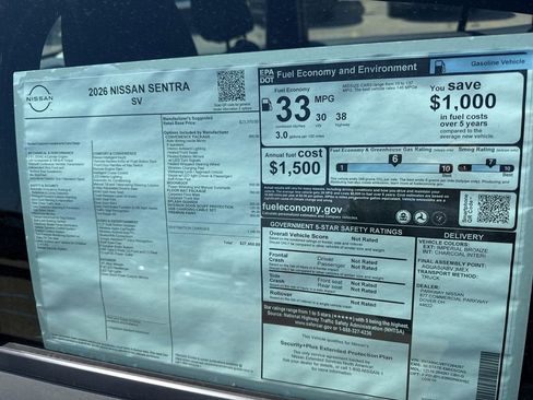 New 2026 Nissan Sentra SV image 32