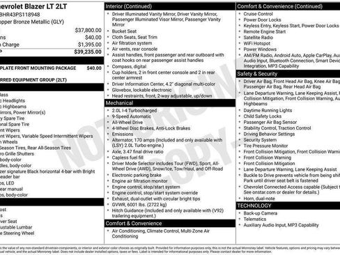 Certified 2023 Chevrolet Blazer LT AWD/4WD image 41