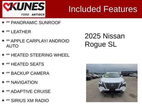Used 2025 Nissan Rogue SL w/ SL Premium Package FWD image 3