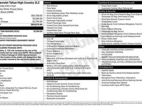 Used 2026 Chevrolet Tahoe High Country w/ Sun And Tow Package image 2