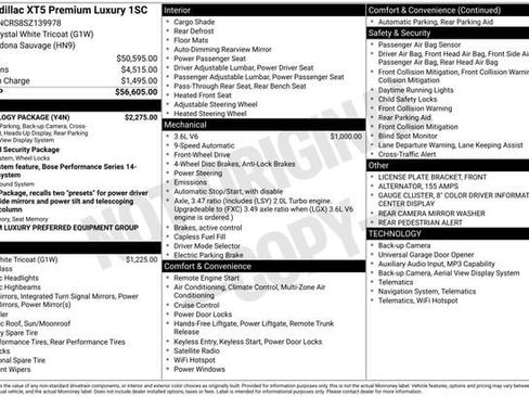 Certified 2025 Cadillac XT5 Premium Luxury w/ Technology Package FWD image 34