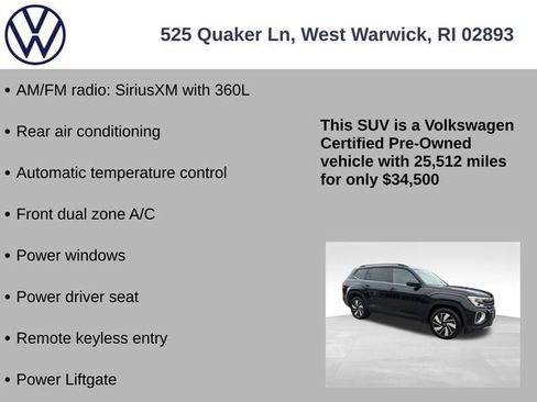 Certified 2025 Volkswagen Atlas SE image 7