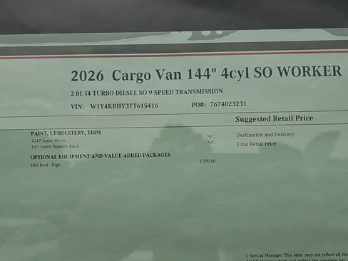 New 2026 Mercedes-Benz Sprinter 2500 image 16
