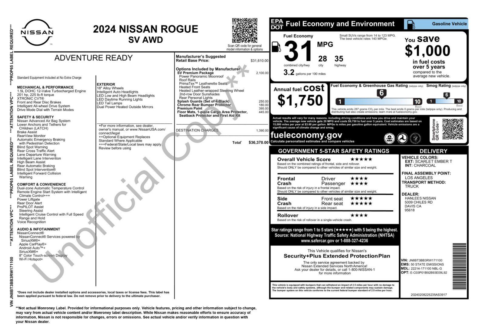 Used 2024 Nissan Rogue SV w/ SV Premium Package AWD/4WD image 49
