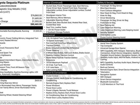 Used 2024 Toyota Sequoia Platinum AWD/4WD image 10