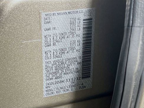 Used 2022 INFINITI QX60 Sensory w/ Cargo Package AWD/4WD image 34