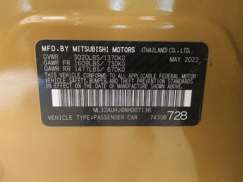 Used 2022 Mitsubishi Mirage SE FWD image 33