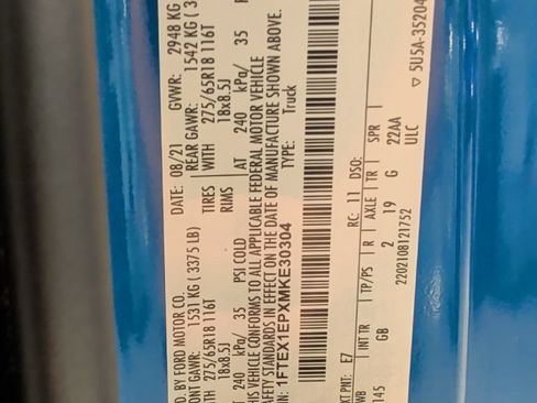 Used 2021 Ford F150 XL w/ Equipment Group 101A High AWD/4WD image 14