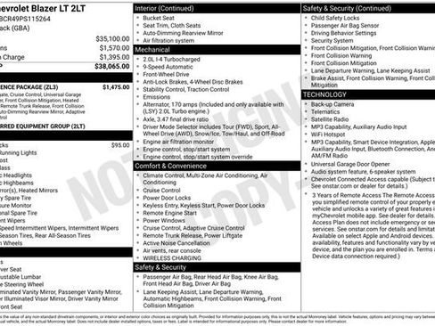 Used 2023 Chevrolet Blazer LT w/ Convenience Package FWD image 30