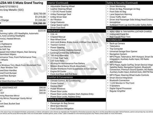 New 2026 MAZDA MX-5 Miata Grand Touring RWD image 22
