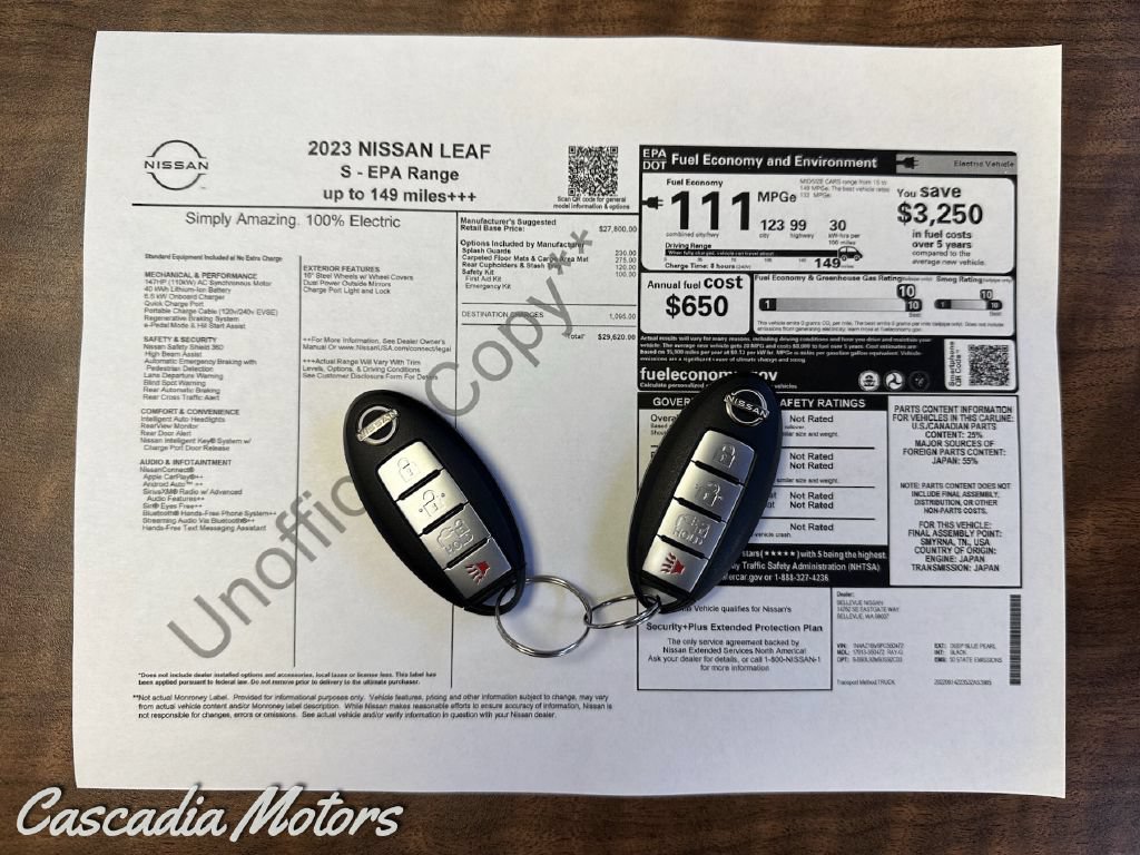Used 2023 Nissan Leaf S FWD image 2