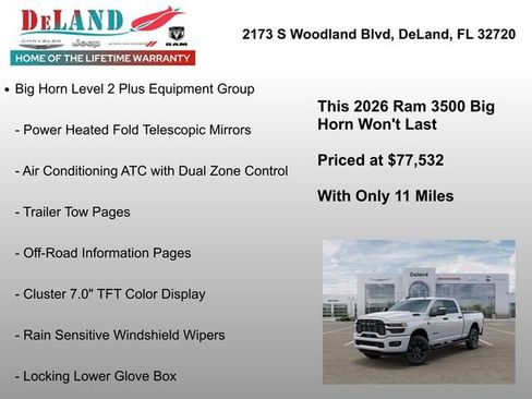 New 2026 RAM 3500 Big Horn AWD/4WD image 12