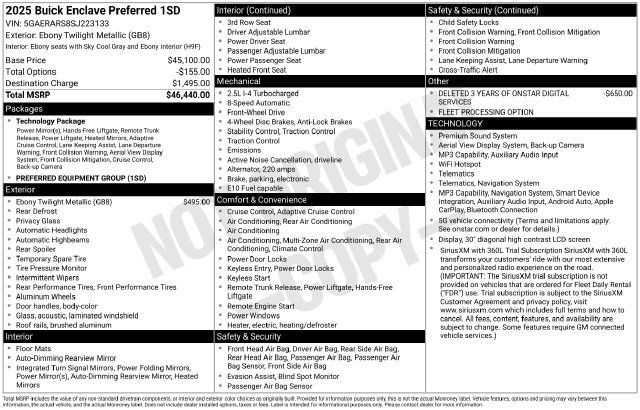 Used 2025 Buick Enclave Preferred FWD image 3