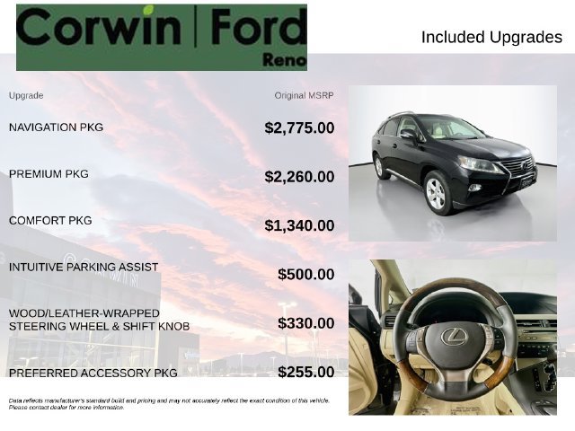 Used 2013 Lexus RX 350 AWD w/ Navigation Pkg image 3
