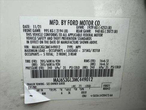 Used 2021 Ford EcoSport SE w/ SE Convenience Package AWD/4WD image 23