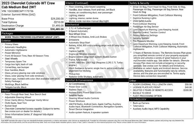 Used 2023 Chevrolet Colorado W/T RWD image 4