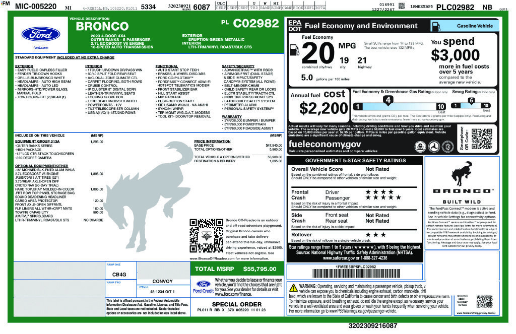 Used 2023 Ford Bronco Outer Banks AWD/4WD image 6