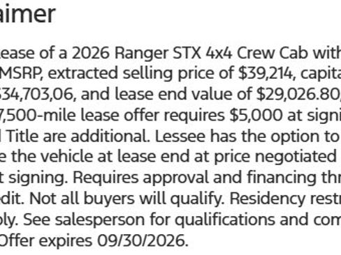New 2026 Ford Ranger XL w/ Trailer Tow Package AWD/4WD image 32