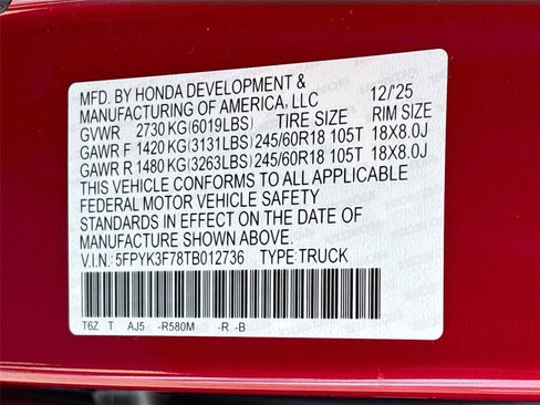 New 2026 Honda Ridgeline TrailSport+ image 38