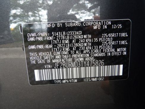Certified 2026 Subaru Outback Wilderness w/ Wilderness Package AWD/4WD image 34