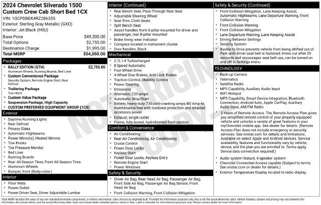 Used 2024 Chevrolet Silverado 1500 Custom w/ Rally Edition AWD/4WD image 30