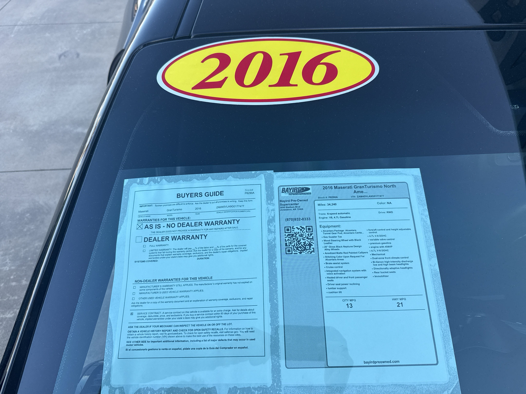 Used 2016 Maserati GranTurismo Sport RWD image 16