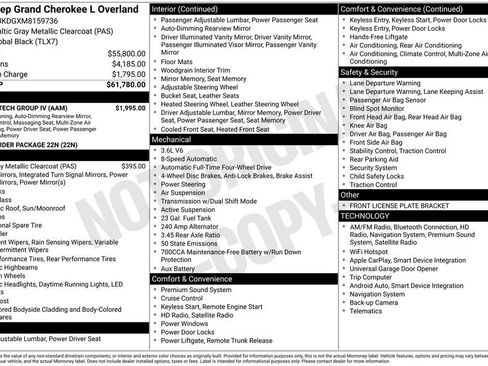 Used 2021 Jeep Grand Cherokee L Overland w/ Luxury Tech Group IV image 11