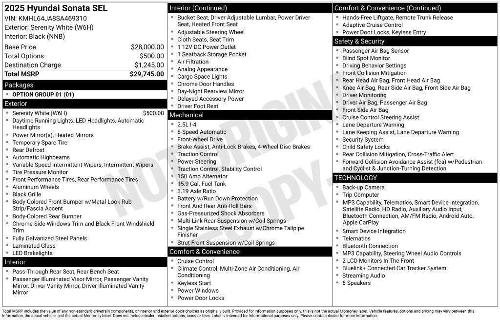 Used 2025 Hyundai Sonata SEL FWD image 6