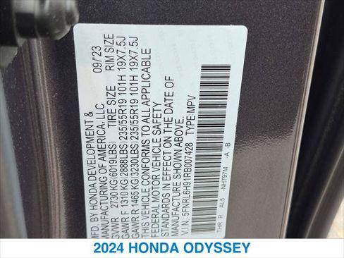 Certified 2024 Honda Odyssey Elite image 27