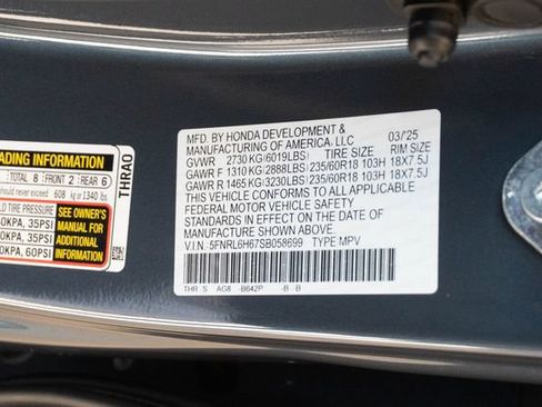 Certified 2025 Honda Odyssey EX-L image 34