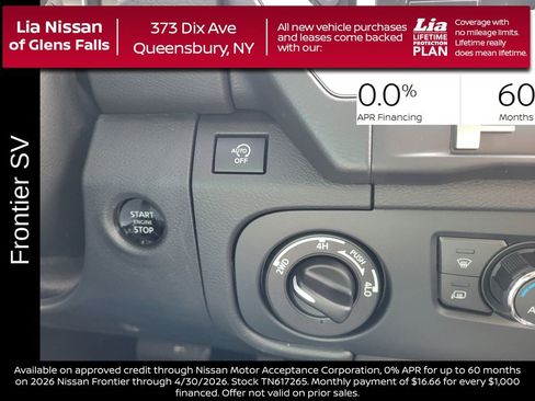 New 2026 Nissan Frontier SV w/ SV Convenience Package AWD/4WD image 24
