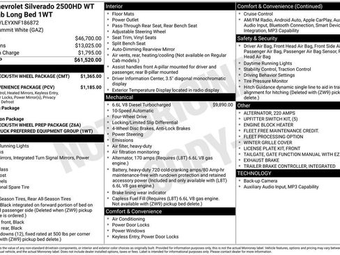 Used 2022 Chevrolet Silverado 2500 W/T w/ Gooseneck/5TH Wheel Package AWD/4WD image 6