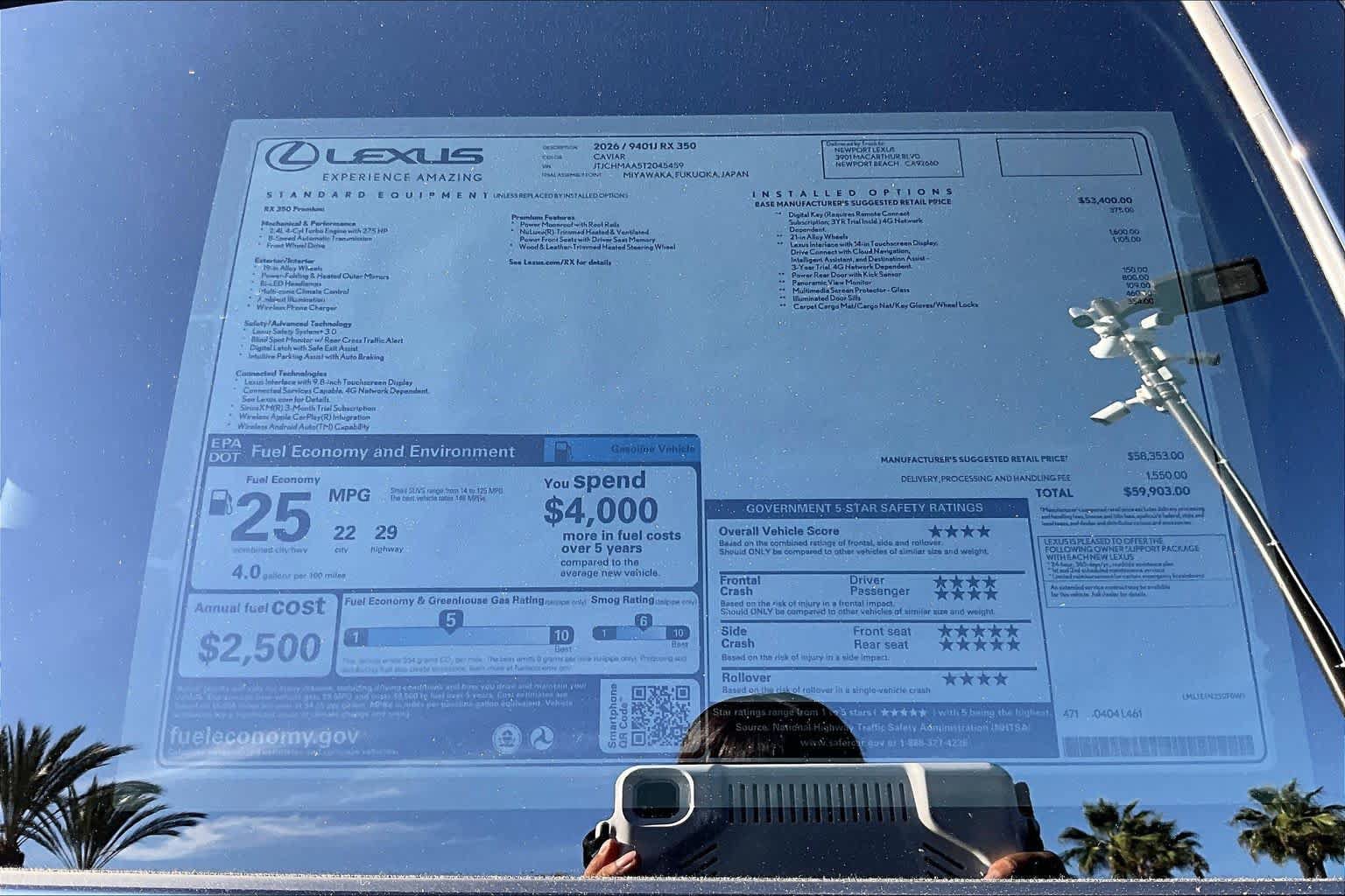 New 2026 Lexus RX 350 Premium w/ Accessory Package (Z1) FWD image 22