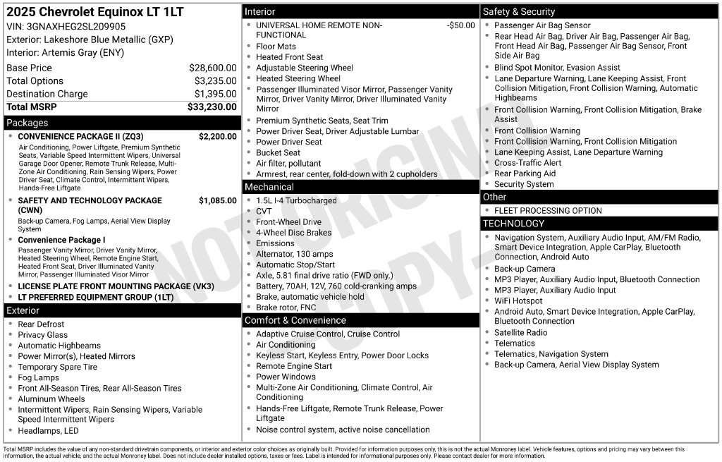 Certified 2025 Chevrolet Equinox LT w/ Convenience Package II FWD image 2