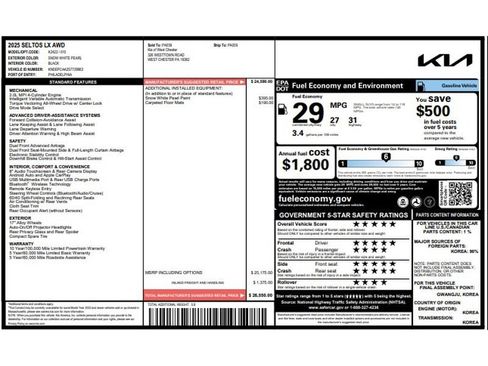 Certified 2025 Kia Seltos LX AWD/4WD image 10