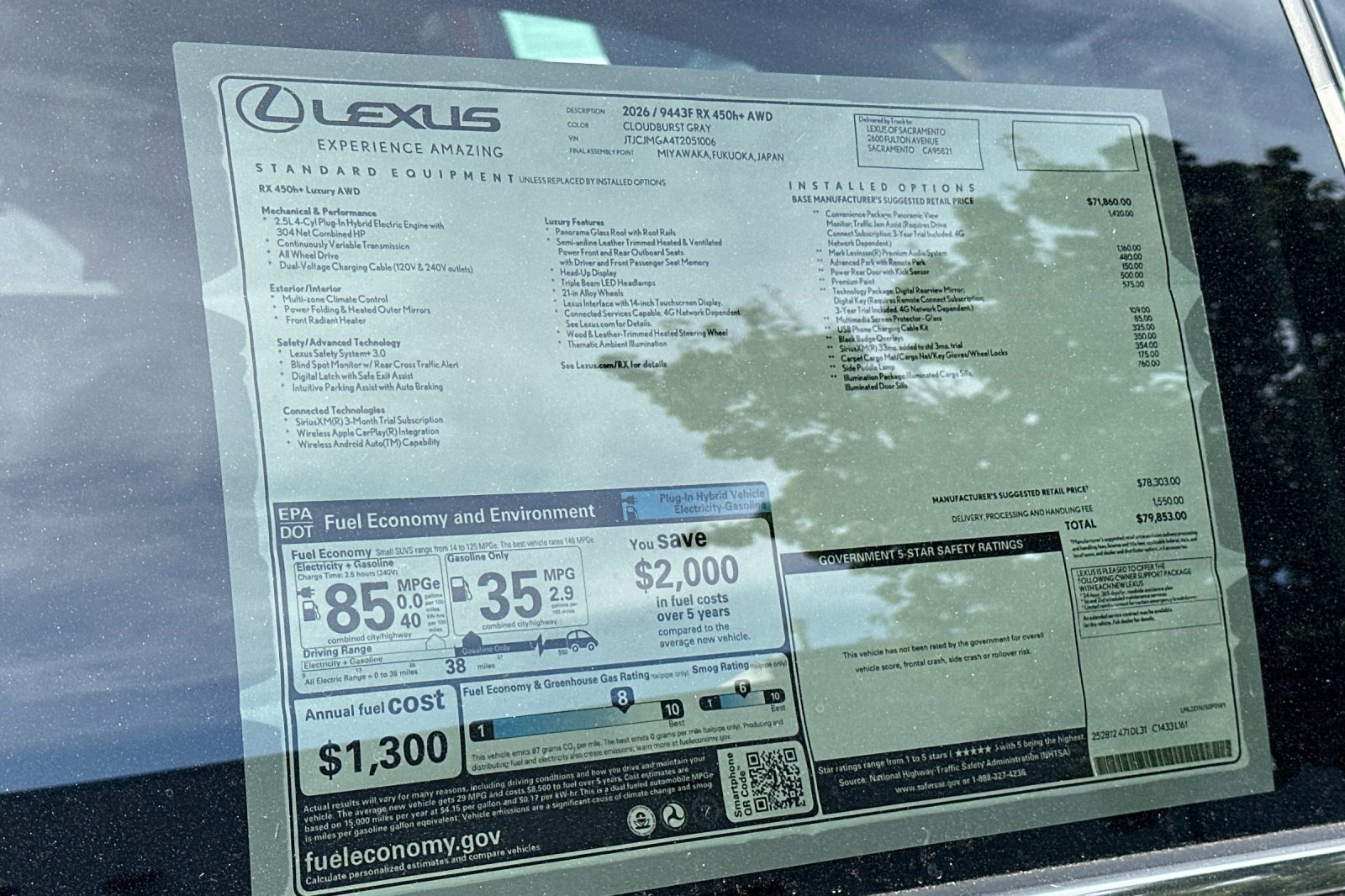 New 2026 Lexus RX 450h AWD image 29