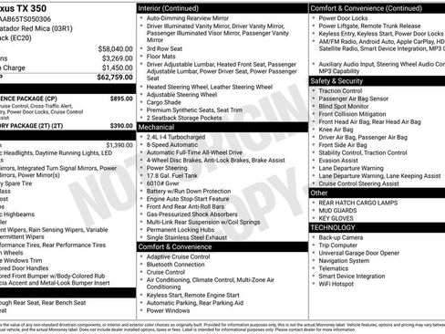 Used 2026 Lexus TX 350 AWD w/ Convenience Package image 12