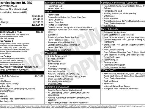 New 2026 Chevrolet Equinox RS w/ Convenience Package III AWD/4WD image 6