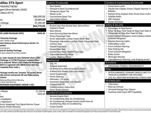 Used 2024 Cadillac XT6 Sport w/ LPO, Floor Liner Package image 34