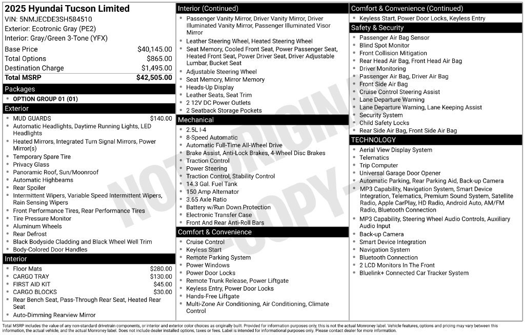 Used 2025 Hyundai Tucson Limited AWD/4WD image 36