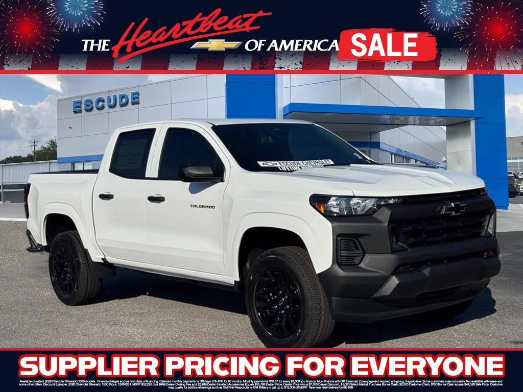New 2026 Chevrolet Colorado W/T w/ WT Custom Package RWD image 1