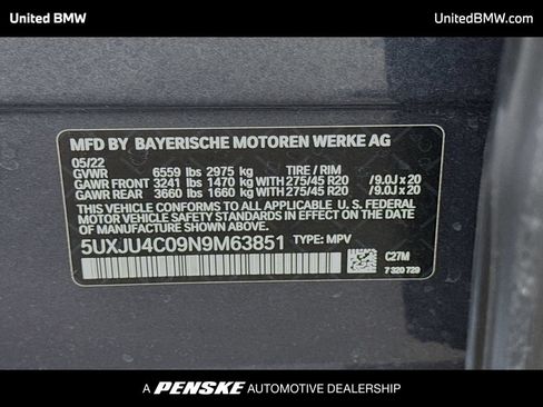 Used 2022 BMW X5 M50i w/ Executive Package AWD/4WD image 15
