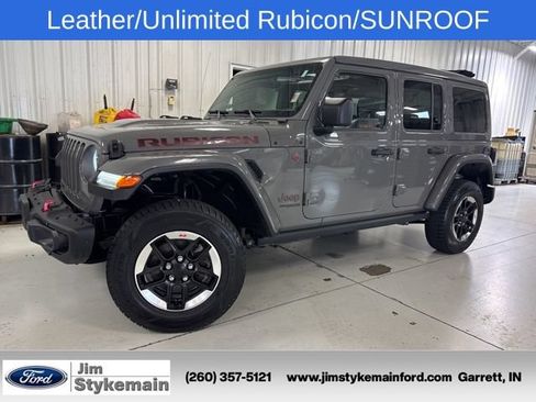 Used 2021 Jeep Wrangler Unlimited Rubicon w/ Uconnect 4C Nav & Sound Group AWD/4WD image 1