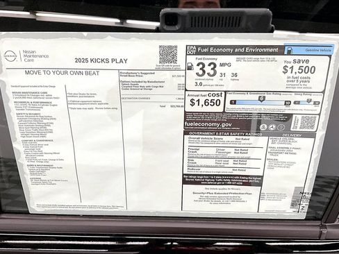 New 2025 Nissan Kicks Play S FWD image 37