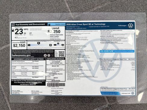 New 2026 Volkswagen Atlas Cross Sport SE image 38