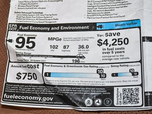 Used 2023 Lexus RZ 450e Premium w/ Accessory Package (A2) image 70