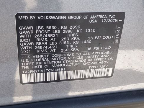 New 2026 Volkswagen Atlas SEL Premium R-Line AWD/4WD image 20